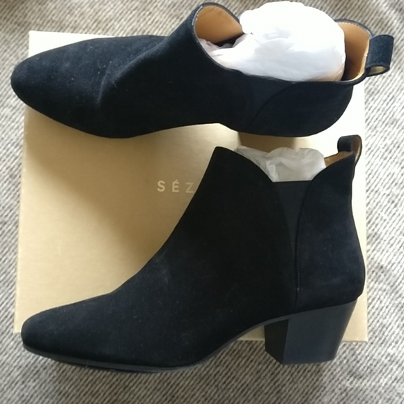 Sezane Black Suede Andy Boots - size 9 (40) - Picture 1 of 14